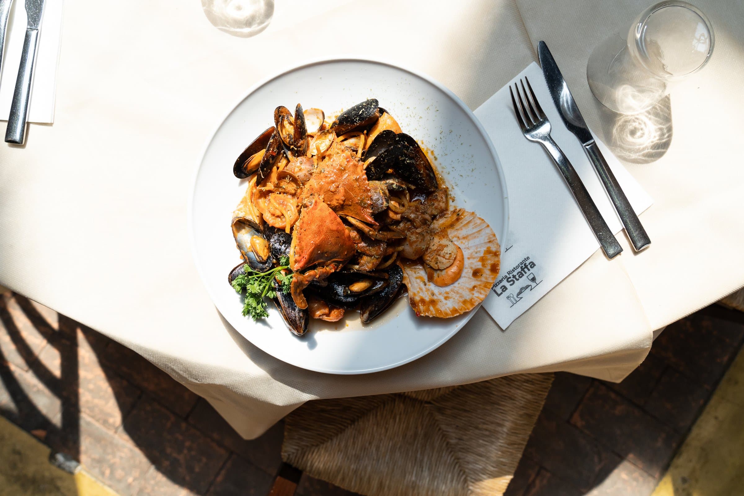 Piatto di pasta della cucina La Staffa
